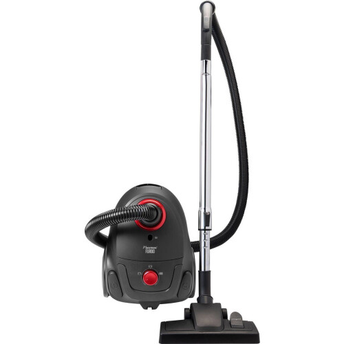 Bestron ABG450ZRE - Stofzuiger met zak - 750W 7.5m actieradius HEPA12 filter - Zwart/Rood