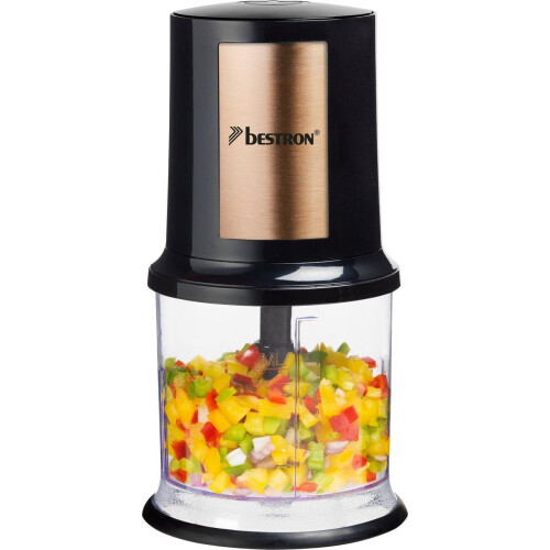 Bestron AKC200CO - Elektrische Hakmolen - 400 Watt 500 ml RVS messen Koper