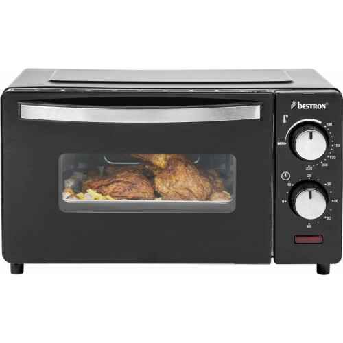 Bestron AOV9 - Mini Oven - 9L volume met grillrooster en bakschaal - Zilver/zwart Tweedehands