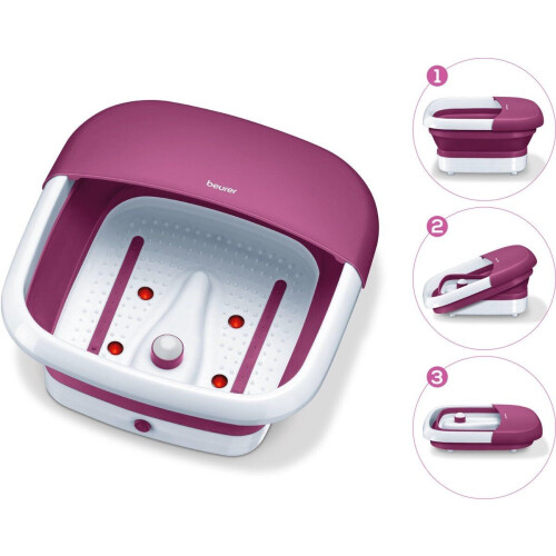 Beurer FB 30 - Elektrisch voetenbad - Trillings- en bubbelmassage - Paars/Wit Tweedehands