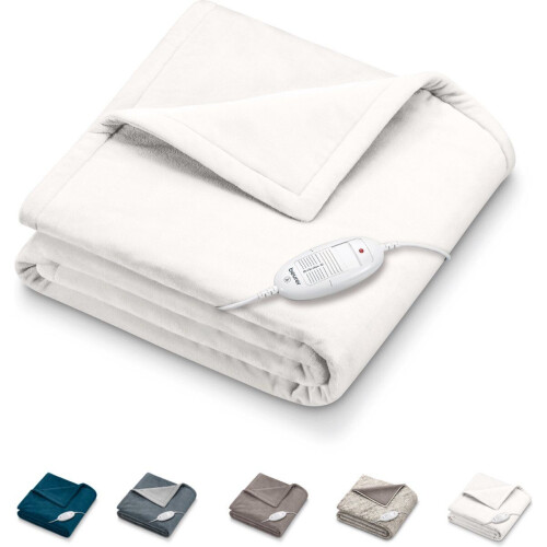 Beurer HD 75 - Warmtedeken - 1-persoons 180x130 cm - 6 Warmtestanden - Cosy Wit