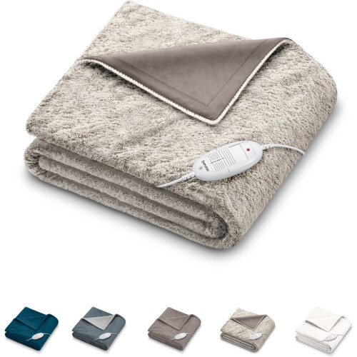 Beurer HD 75 - Elektrische Warmtedeken - 6 Warmtestanden - Nordic Taupe - 180x130 cm