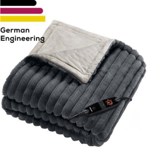 Beurer HD 82 Stockholm - Warmtedeken - 1 persoons 180x130cm - 6 temperatuurstanden - Grijs Tweedehands