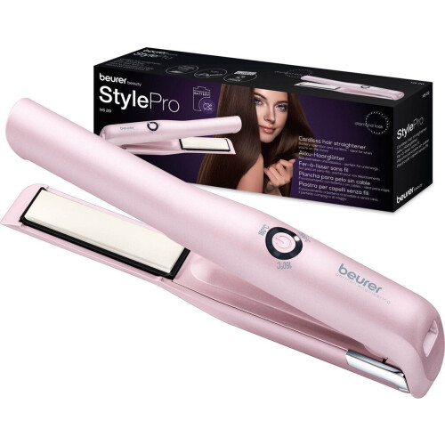 Beurer HS 20 - Stijltang - Draadloos gebruik - Oplaadbaar - 3 Temperatuurstanden - Roze