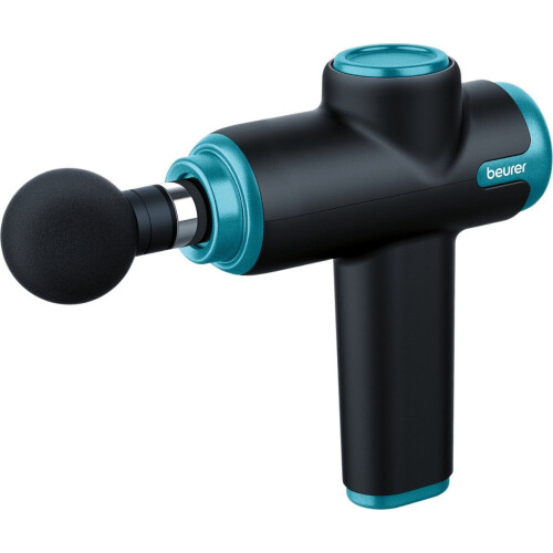 Beurer MG 99 - Massage Gun - 5 Intensiteitsniveaus - 4 Opzetstukken - Draadloos tot 5 uur - Kleur zwart/aquablauw Tweedehands