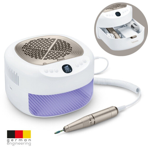 Beurer MP 200 StudioNails Pro - 3-in-1 Nagelstation - Elektrische Nagelvijl Nagelfrees UV/LED Lamp Nagelstofafzuiger (9 opzetstukken)