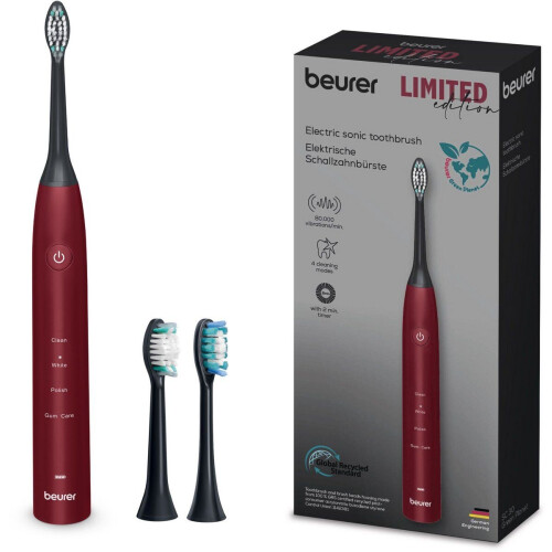 Beurer SC 30 - Elektrische Sonische Tandenborstel - 80.000 bewegingen/min - 4 poetsstanden - Bordeaux Tweedehands