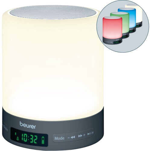 Beurer WL 50 - Wake-up light - FM radio Bluetooth® - Nachtlamp LED wit en 4 kleuren sfeerlicht