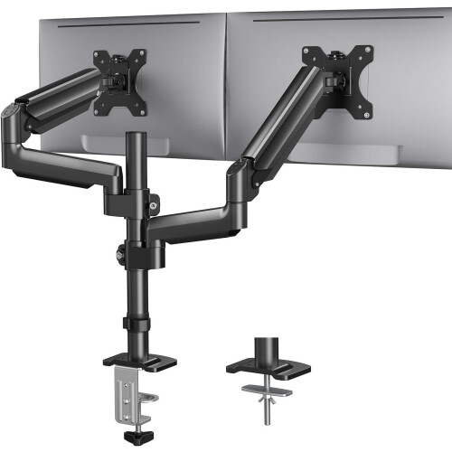 BEWISER Monitor Halterung - Doppel Monitor Stand - VESA 75/100mm Tilt Swivel - Zwart
