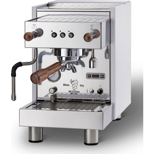 Bezzera Crema PM - Espressomachine - RVS boiler - Notenhouten flippers