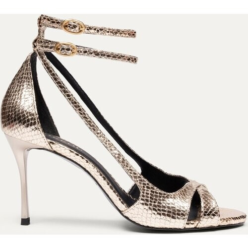 BIKKOU dames vegan Sandalen Drinks With Friends Goud Python Tweedehands