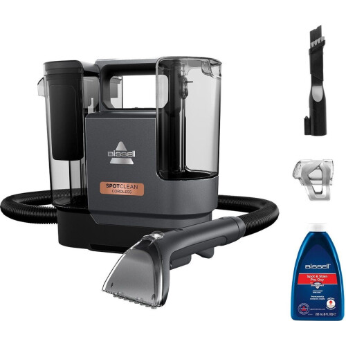 BISSELL SpotClean Cordless Draagbare Vlekkenreiniger - Draadloze Tapijtreiniger, Bank Reiniger, Auto, Matras, Sneaker&Zetelreiniger - Snoerloos Carpet Cleaner Apparaat - Triple Action Reinigingsmachine - tot 30 Minuten Gebruiksduur - 3681N Tweedehands