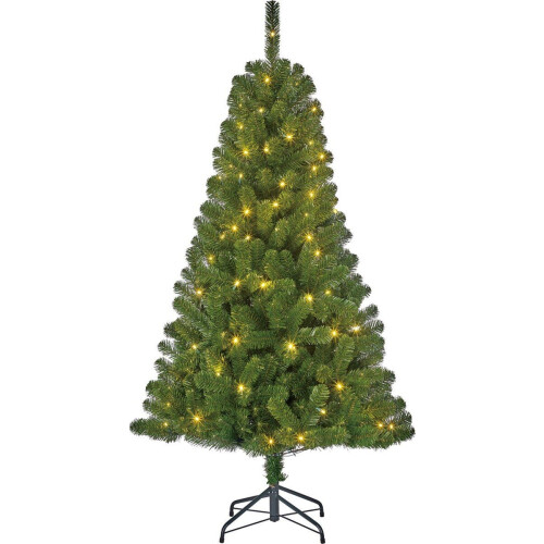 Charlton - Kunstkerstboom - 80 LED-lampjes - Groen - H120 x D76 cm