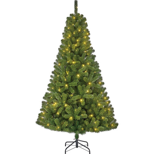 Black Box Trees Charlton - Kunstkerstboom met LED Verlichting - H185 xØ115 cm - Groen Tweedehands