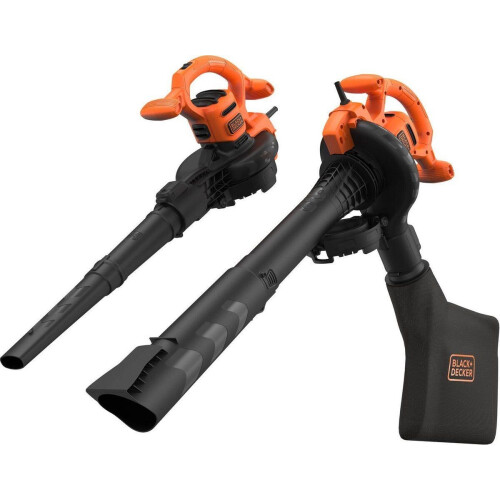 BLACK+DECKER 2600W - Elektrische bladblazer - 3IN1 blazen zuigen versnipperen - 40L opvangzak