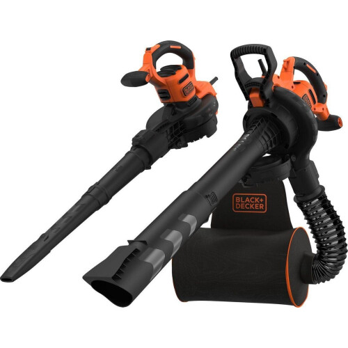 BLACK+DECKER BEBLV300-QS - Tuinruimer 3000W - 3IN1 Blazen Zuigen Versnipperen - Ruggedragen opvangzak Tweedehands