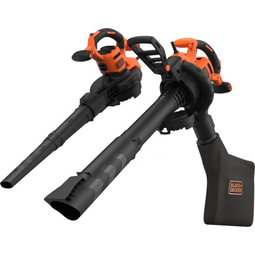 BLACK+DECKER BEBLV300SB-QS - Elektrische Bladblazer - 3000W 404 km/u - 3IN1 Blazen Zuigen Versnipperen - incl 40L opvangzak