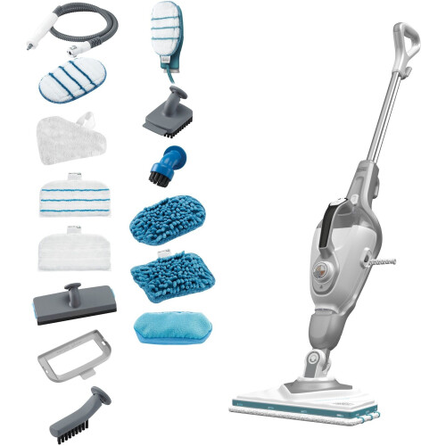 BLACK+DECKER BHSM1615DSG-QS - Steam-Mop - 15 accessoires - Wit Tweedehands