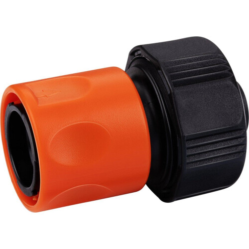 BLACK+DECKER Tuinslang Snelkoppeling - 5/8'-3/4'-⌀16-19 mm - Kunststof - Zwart/ Oranje Tweedehands