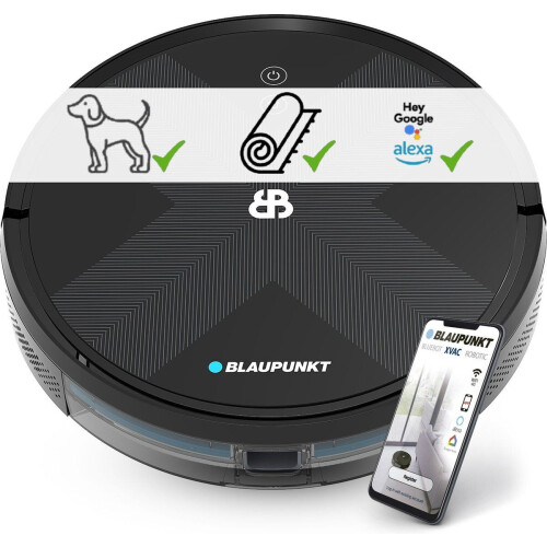 Blaupunkt Bluebot XVAC - Robotstofzuiger met Laadstation - Dweilfunctie - Cosmic Black