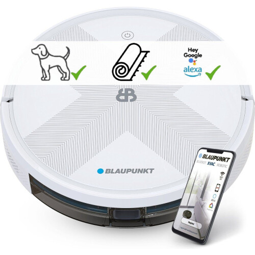 Blaupunkt Bluebot XVAC - Robotstofzuiger met Laadstation - Dweilfunctie optioneel - Cosmic Black