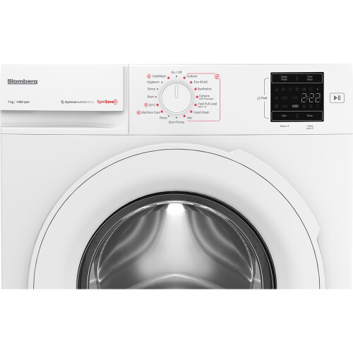 Blomberg Lwa27461w - Wasmachine - 7 Kg - 1400 Tpm - Optima Inverter & Spinsave - Energieklasse A - Wit | Nieuw (outlet)