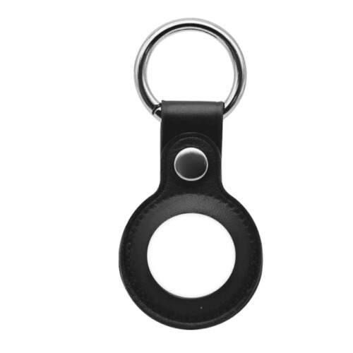BlueBuilt Apple AirTag - Leren Sleutelhanger - Zwart