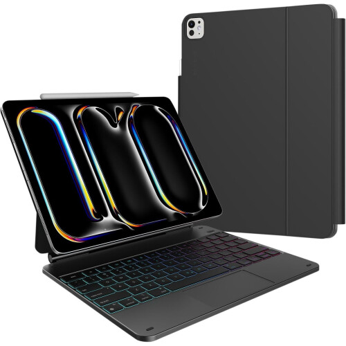 BlueBuilt Apple iPad Pro (2024) - Toetsenbord Hoes QWERTY - Zwart