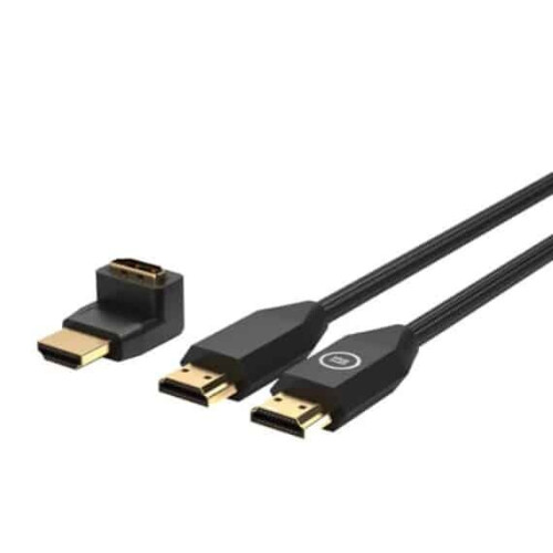 BlueBuilt HDMI 2.0b Nylon Kabel 1 meter + 90? Adapter,, Tweedehands