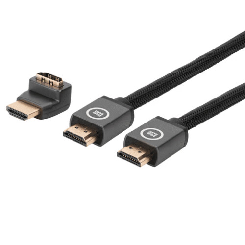 BlueBuilt HDMI 2.1 - Nylon Kabel 1 meter - 90? Adapter Tweedehands