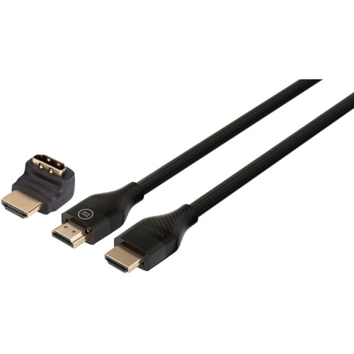 Bluebuilt HDMI Cable 4K 60Hz Nylon 2m + 90° Adapter Tweedehands