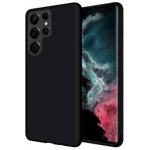 BlueBuilt Samsung Galaxy S22 Ultra Back Cover Zwart Soft Case