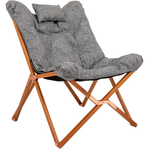 Bo-Camp - Urban Outdoor - Relaxstoel - FSC-houten frame - Grijs