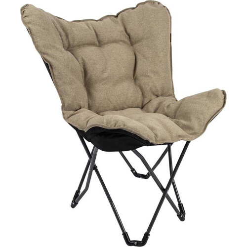 Bo-Camp - Urban Outdoor - Vlinderstoel - Gepolsterd - Beige Tweedehands