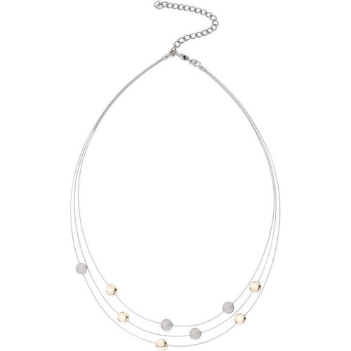 Boccia Titanium 0852.02 - Dames Ketting 45-50 cm - Puur titanium - Goudkleurige accenten
