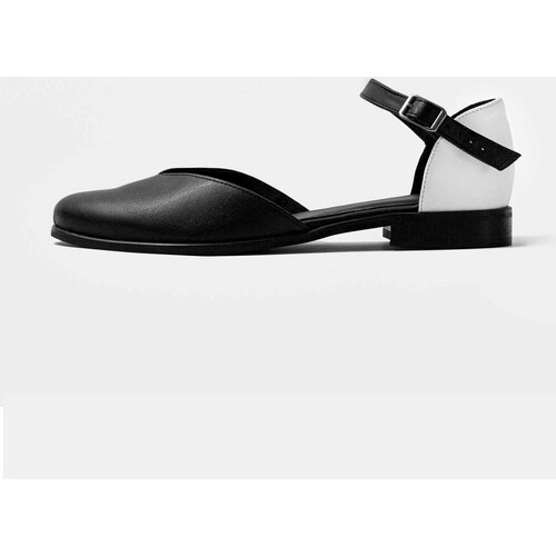 BOHEMA dames vegan Ballerina's Alexa Zwart Wit