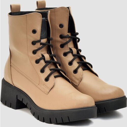 BOHEMA dames vegan Boots Workers No 3 Carmel Beige Tweedehands