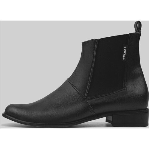 BOHEMA dames vegan Chelsea Boots No. 2 Zwart Tweedehands