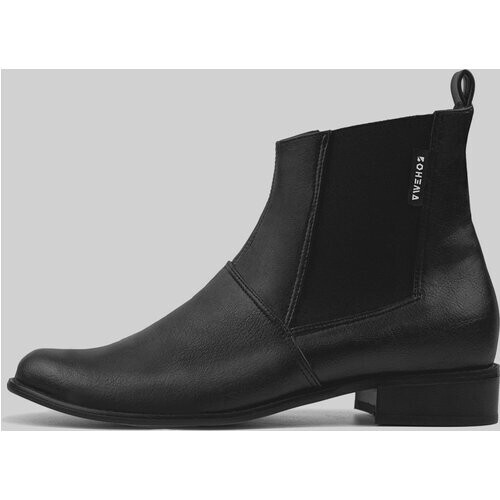 BOHEMA dames vegan Chelsea Boots No. 2 Zwart Tweedehands