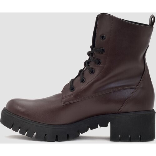 BOHEMA dames vegan Laarzen Workers No 3 Chocolate Donkerbruin Tweedehands