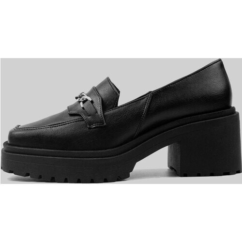 BOHEMA dames vegan Squared Chunky Loafers Zwart Tweedehands