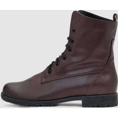 BOHEMA dames vegan Veterboots Workers No 2 Chocolate Donkerbruin Tweedehands