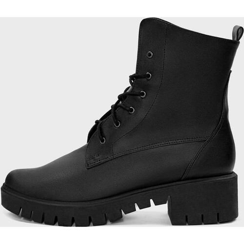 BOHEMA dames vegan Veterboots Workers No 3 Zwart Tweedehands