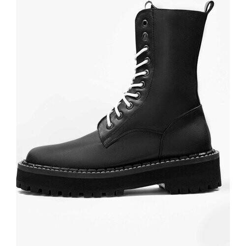 BOHEMA mannen vegan Veterboots Combat Workers Zwart Tweedehands