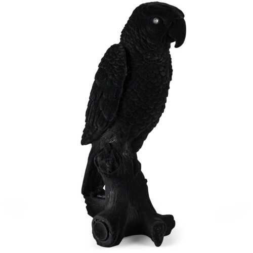 Bold Monkey Feeling Tropical - Papagaailamp - LED - Fluweel & PVC - 17 x 19 x 33cm - Zwart