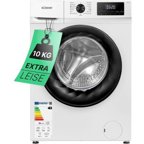 Bomann WA 7110 wasmachine Voorbelading 10 kg 1400 RPM Wit