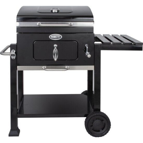 Boretti Carbone 2.0 - Houtskoolbarbecue - Verstelbaar Kolenrek Gietijzeren Roosters - Zwart
