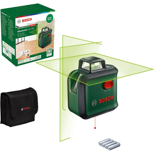 Bosch AdvancedLevel 360 - 360°-lijnlaser - Zelfnivellerend - Groene laser