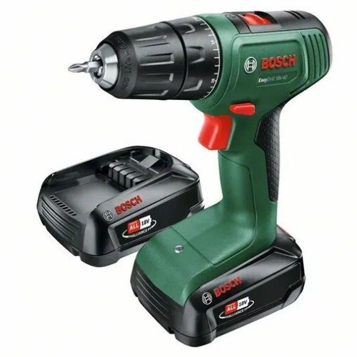 Bosch EasyDrill 18V-40 - Boormachine - 2x 2,0Ah accu met oplader - Ergonomisch ontwerp (2 stuks) Tweedehands