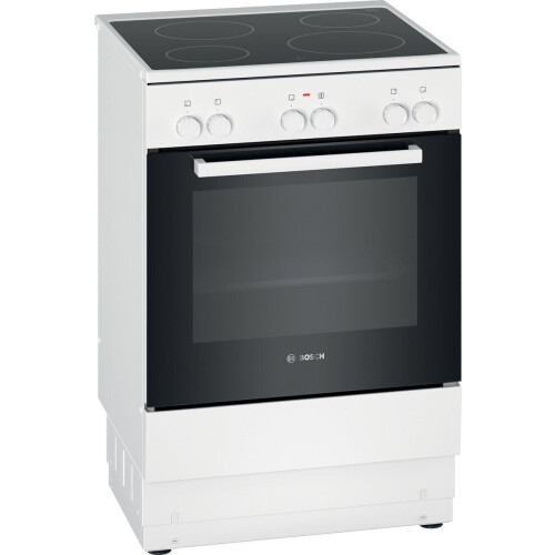 Bosch HKA004020U - Vrijstaand elektrisch fornuis - Keramische kookplaat - Wit - Energielabel A Tweedehands